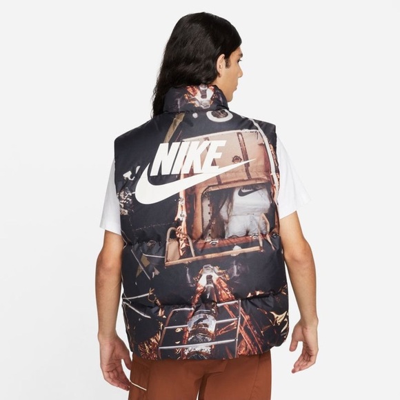 Nike Men's Black and Brown Graphic Vest ZERO GRAVITY DOWN FILL JACKET "BLACK" - Picture 3 of 7